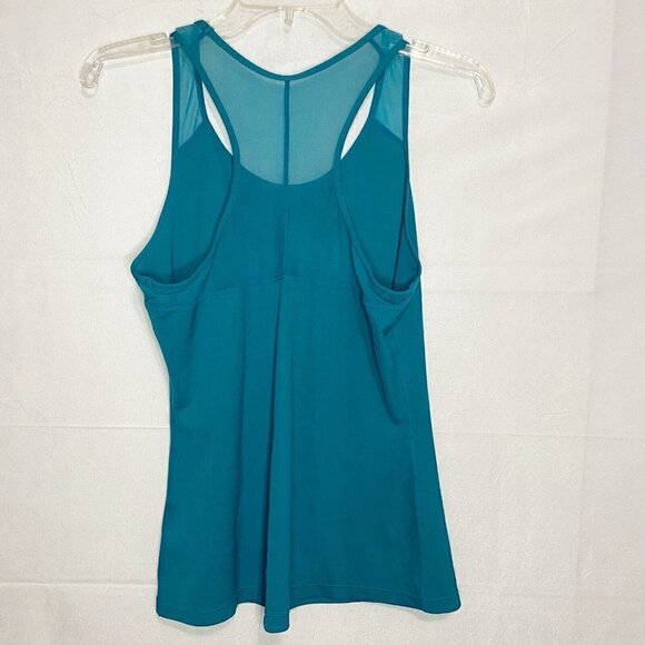 Nike Dri-Fit Racerback Tank Top Women's Size S Teal Mesh Running Athletic Shirt - Picture 5 of 7